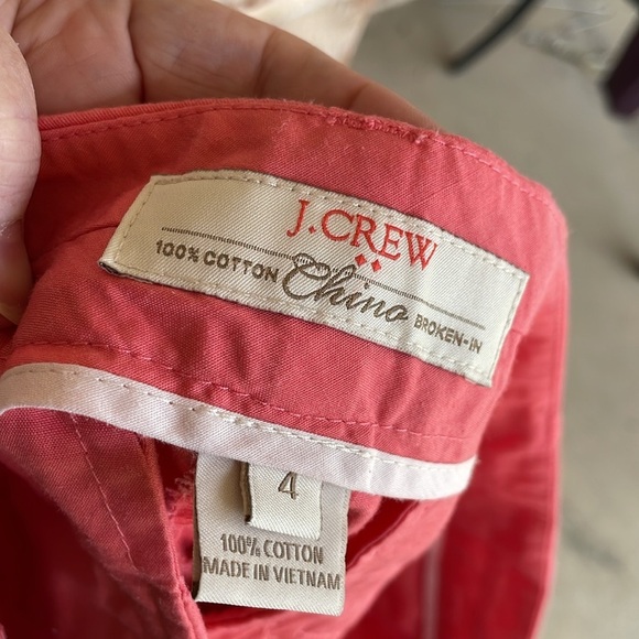 J. Crew Women's Coral Chino Shorts - Picture 6 of 8